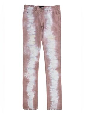 ISABEL MARANT - Pink and White Tie-Dye Straight-Leg Jeans - Size 40